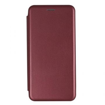 Husa Book Cover Lemontti Elegant pentru Samsung Galaxy A21s (Visiniu)