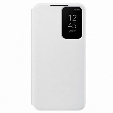 Husa Book Cover Samsung Smart Clear View EF-ZS901CWEGEE pentru Samsung Galaxy S22 (Alb)