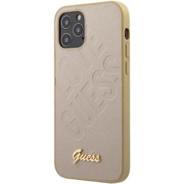 Husa Cover Guess Iridescent Love GUHCP12SPUILGLG pentru iPhone 12 Mini (Auriu)