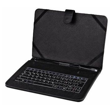 Husa cu tastatura Hama U6050469 pentru tablete de 10.1 inch (Negru)
