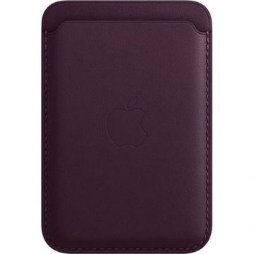 Husa de protectie Apple Leather Wallet MagSafe pentru iPhone, Dark Cherry