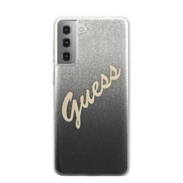 Husa de protectie Cover Guess Glitter Gradient GUHCS21LPCUGLSBK pentru Samsung Galaxy S21 Ultra (Negru)