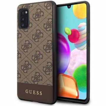 Husa de protectie Guess 4G Stripe pentru Samsung Galaxy A41 (Maro)