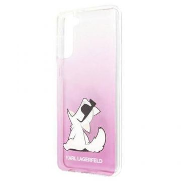 Husa de protectie Karl Lagerfeld Choupette Fun pentru Samsung Galaxy S21 5G (Roz)