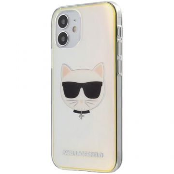 Husa de protectie Karl Lagerfeld Choupette Head pentru Apple iPhone 12 mini (Transparent)