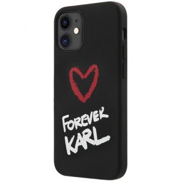 Husa de protectie Karl Lagerfeld Forever pentru Apple iPhone 12 mini (Negru)