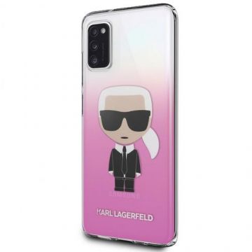 Husa de protectie Karl Lagerfeld Gradient Ikonik Karl pentru Samsung Galaxy A41 (Roz)