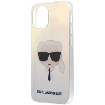 Husa de protectie Karl Lagerfeld Iridescente Head pentru Apple iPhone 12 mini (Transparent)