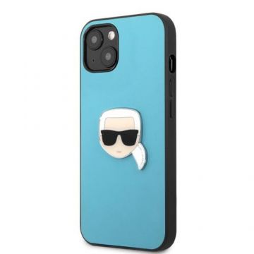 Husa de protectie Karl Lagerfeld Karl Head pentru Apple iPhone 13 mini (Albastru)