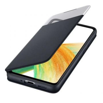 Husa de protectie Samsung Flip S-View Wallet Cover compatibila cu Galaxy A33 5G, Black