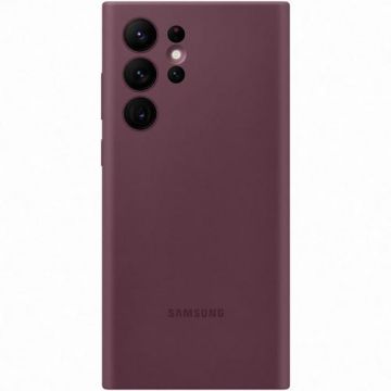 Husa de protectie Samsung Silicone Cover pentru Galaxy S22 Ultra (S908), Burgundy