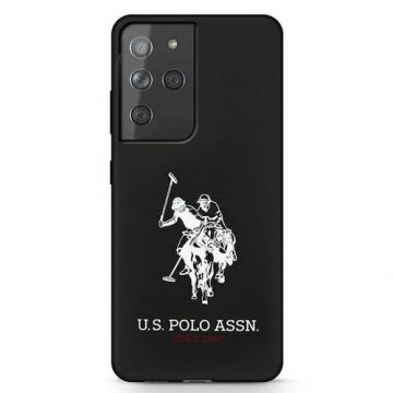 Husa de protectie US Polo Assn Silicone pentru Samsung Galaxy S21 Ultra (Negru)