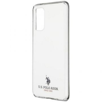 Husa de protectie US Polo Shiny pentru Samsung Galaxy S20 (Alb)