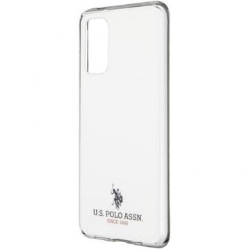 Husa de protectie US Polo Shiny pentru Samsung Galaxy S20 Plus (Alb)