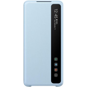 Husa Flip Cover Clear View Samsung EF-ZG985CLEGEU pentru Samsung Galaxy S20 Plus (Albastru)