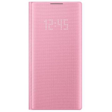 Husa Flip Cover Samsung LED EF-NN970PPEGWW pentru Samsung Galaxy Note 10 (Roz)