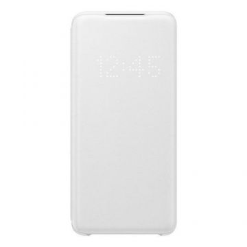 Husa Flip Cover Samsung LED View EF-NG980PWEGEU pentru Samsung Galaxy S20 (Alb)