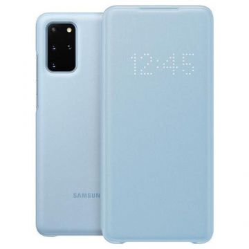 Husa Flip Cover Samsung LED View EF-NG985PLEGEU pentru Samsung Galaxy S20 Plus (Albastru)