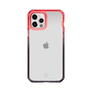 Husa IT Skins Husa Supreme Prism compatibila cu iPhone 12 Pro Max Coral & Black, antishock, antimicrobial