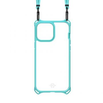 Husa IT Skins Hybrid Sling compatibila cu iPhone 12 Pro Max Light Blue, Transparent