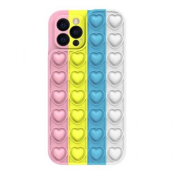 Husa Lemontti Heart Pop it compatibila cu iPhone 13 Pro Max, Multicolor 2
