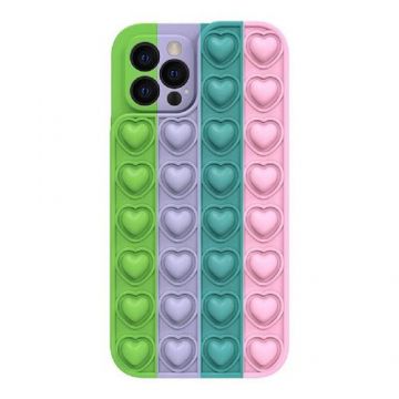 Husa Lemontti Heart Pop it compatibila cu iPhone 13 Pro Max, Multicolor 5