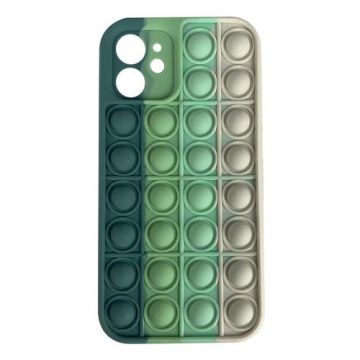 Husa Lemontti Pop it compatibila cu iPhone 12 Mini, Verde