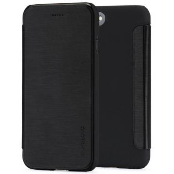 Husa Meleovo Smart Flip pentru iPhone 8 Plus (Negru)