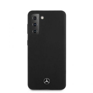 Husa Mercedes Silicone Line Collection pentru Samsung Galaxy S21 Plus (Negru)