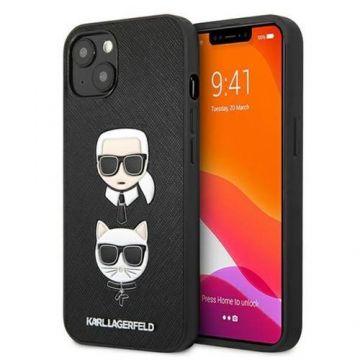 Husa Protectie Spate Karl Lagerfeld KLHCP13SSAKICKCBK pentru iPhone 13 Mini (Negru)