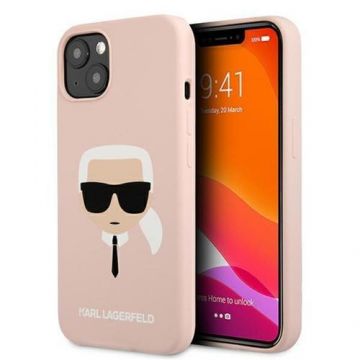 Husa Protectie Spate Karl Lagerfeld KLHCP13SSLKHLP pentru iPhone 13 Mini (Roz)
