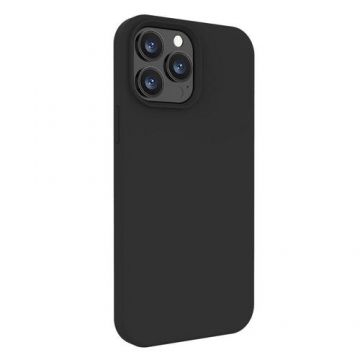 Husa Protectie Spate Lemontti Liquid Silicon LHLSI13PBK pentru iPhone 13 Pro (Negru)