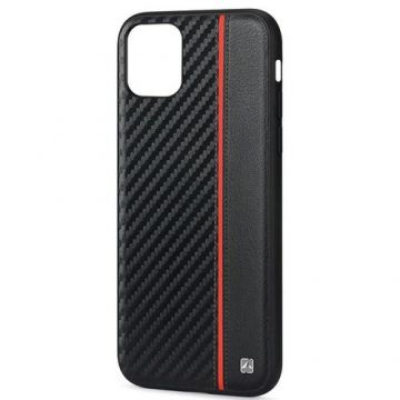 Husa Protectie Spate Meleovo Carbon MLVCMXIPBRFP pentru iPhone 11 Pro (Rosu/negru)