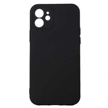 Husa smartphone Spacer pentru Iphone 12, grosime 2mm, material flexibil silicon, interior cu microfibra, negru