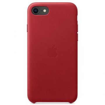 Protectie Spate Apple Leather mxyl2zm/a pentru Apple iPhone SE 2020, Piele naturala (Rosu)