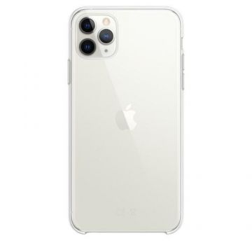 Protectie Spate Apple MX0H2ZM/A pentru Apple iPhone 11 Pro Max, Silicon (Transparent)