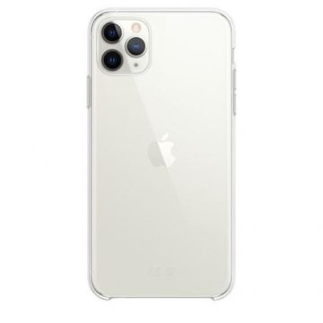 Protectie Spate Apple MX0H2ZM/A pentru Apple iPhone 11 Pro Max, Silicon (Transparent)