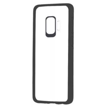 Protectie Spate Devia Pure Style pentru Samsung Galaxy S9 (Transparent/Negru)