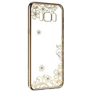 Protectie Spate Devia Silicon Joyous Champagne pentru Samsung Galaxy S8 Plus (Auriu/Transparent)