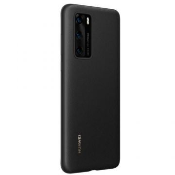 Protectie spate Huawei PU Case 51993709 pentru P40 (Negru)