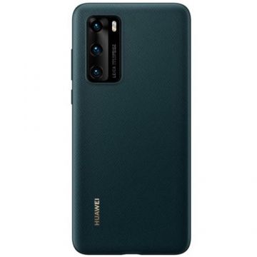 Protectie spate Huawei PU Case 51993711 pentru P40 (Verde)