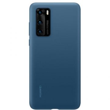 Protectie spate Huawei Silicone Case 51993721 pentru P40 (Albastru)
