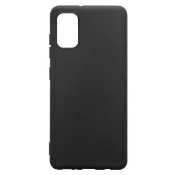 Protectie spate Lemontti Silicon Silky  pentru Samsung Galaxy A41 (Negru)