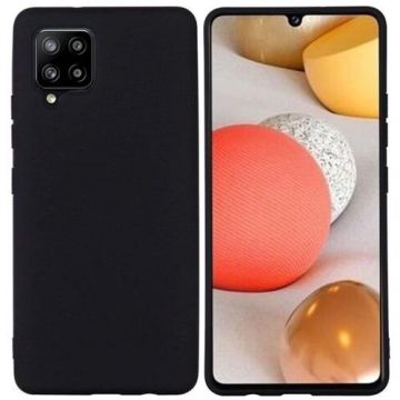 Protectie Spate Lemontti Silky LEMSLKHA425GN pentru Samsung Galaxy A42 5G (Negru)