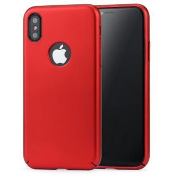 Protectie spate Meleovo 360 Shield pentru iPhone X (Rosu)