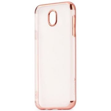 Protectie spate Meleovo Silicon Flash Soft II pentru Samsung Galaxy J5 (2017) (Rose Gold/Transparent)