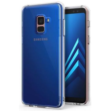 Protectie Spate Ringke FUSION 8809583842500 pentru Samsung Galaxy A8 Plus 2018 (Transparent) + Folie protectie ecran Ringke