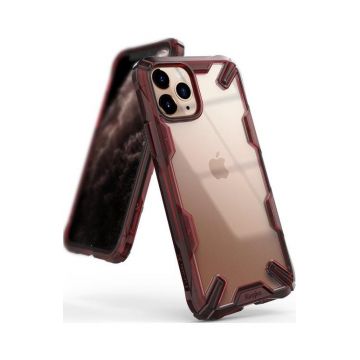 Protectie Spate Ringke Fusion X pentru Apple iPhone 11 Pro (Transparent/Rosu)