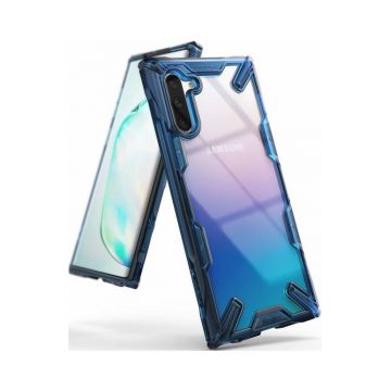 Protectie spate Ringke FUSION X pentru Samsung Galaxy Note 10 (Transparent/Albastru)