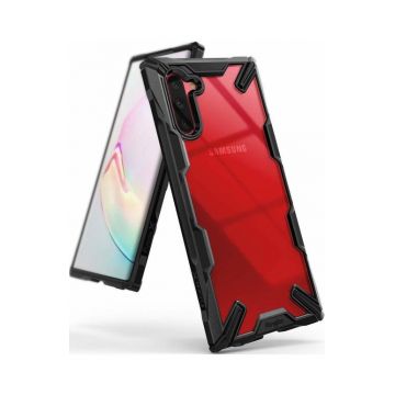 Protectie spate Ringke FUSION X pentru Samsung Galaxy Note 10 (Transparent/Negru)